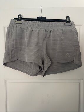 Adidas Light Gray Athletic Shorts
